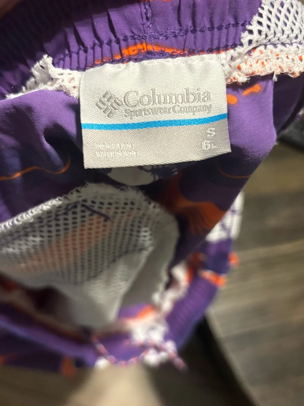 Columbia Purple & Orange Clemson Kids Athletic Shorts